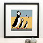 'Puffin Family' Fine Art Giclee Print, thumbnail 1 of 3