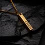 Personalised 18 K Gold Bar Pendant Chain For Men And Women, thumbnail 1 of 12