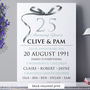 Personalised Silver Wedding Anniversary Typography, thumbnail 9 of 9
