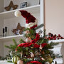Knitted Santa Hat Tree Topper, thumbnail 2 of 6