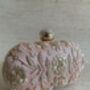 Pink Raw Silk Oval Clutch Bag, thumbnail 1 of 10