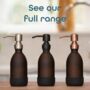 Matte Amber Glass Soap Dispensers Black Set Of Two, thumbnail 5 of 5