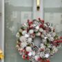 Berry And Pinecone Christmas Wreath In Red And White, thumbnail 4 of 4