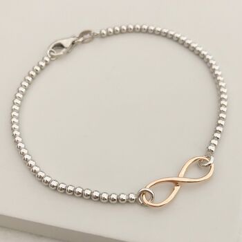 Infinity Ss Rg Clasp Bracelet Thank You Bridesmaid, 2 of 4