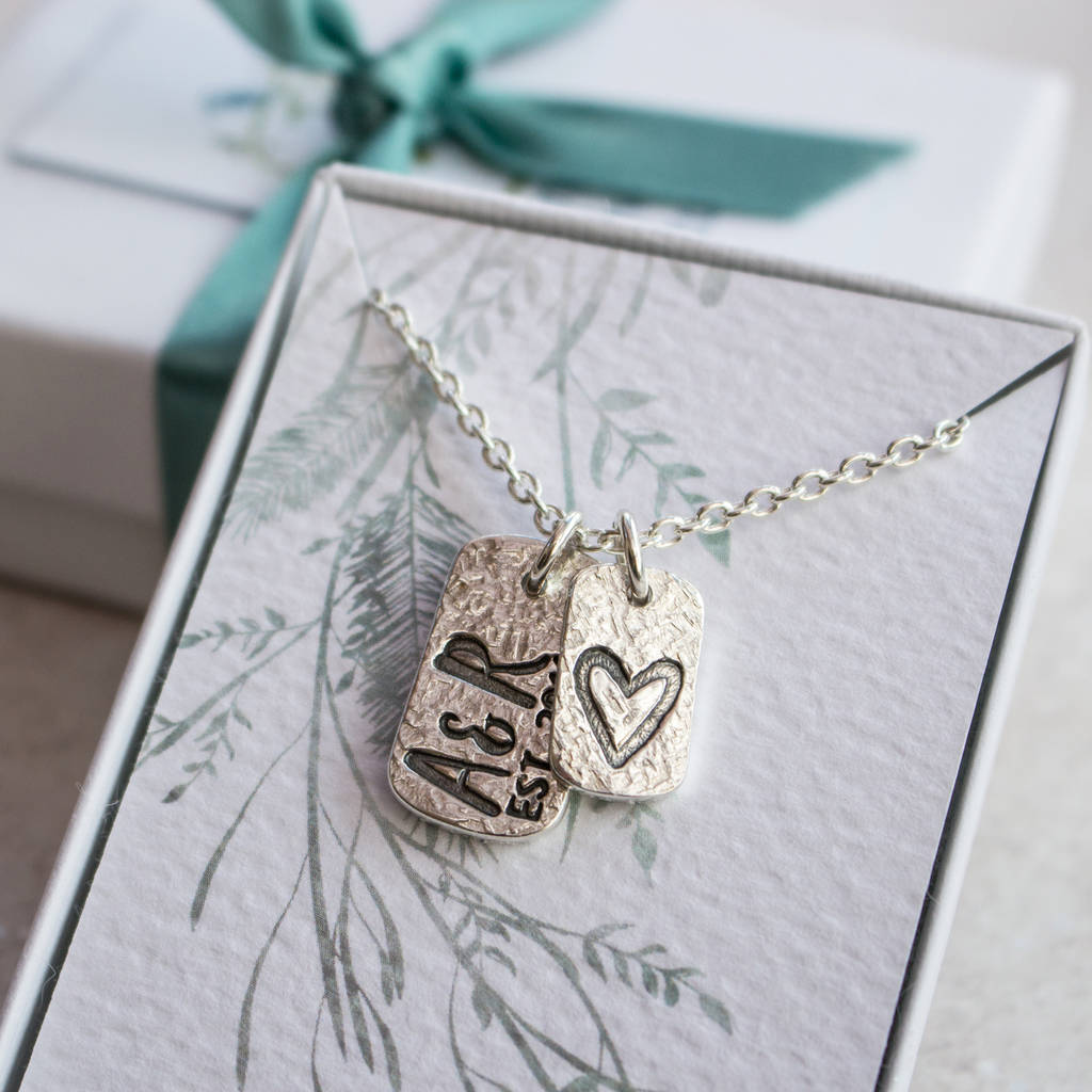 Personalised Anniversary Necklace By Green River Studio