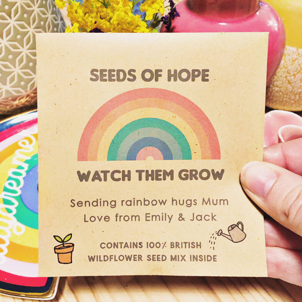 Personalised Rainbow Seeds Of Hope Wildflower Packet, 1 of 2