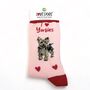I Love Yorkies Socks Yorkshire Terrier Novelty Gift, thumbnail 5 of 6