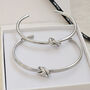 Double Knot Bangle Silver, thumbnail 2 of 8