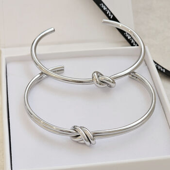 Double Knot Bangle Silver, 2 of 8