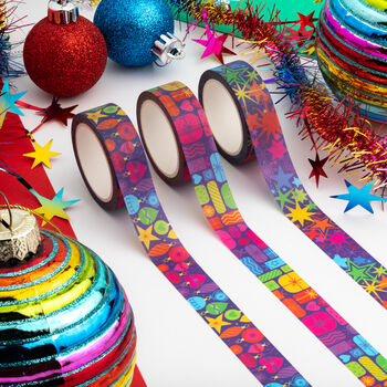 Colourful Festive Baubles Washi Tape, 3 of 8