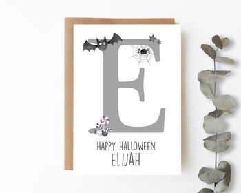 Personalised Kids Halloween Card Spooky, 3 of 5