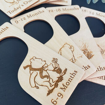 Pooh Bear New Baby Clothes Hanger Dividers, 4 of 4