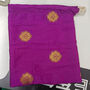 Handmade Sari Gift Bags, Fair Trade Medium Reusable Drawstring Pouches, thumbnail 5 of 5