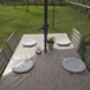 Hedgerow Haze Outdoor Tablecloth With Parasol Hole, thumbnail 5 of 5