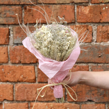 White Dried Flower Mini Bouquet, 6 of 10