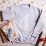 Glitter Number Children's Birthday Jumper, thumbnail 1 of 9