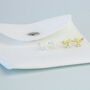 Sterling Silver Cupid Stud Earrings, thumbnail 3 of 4