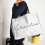 Personalised Name Beach Bag And Oversized Shopping Bag, thumbnail 4 of 6