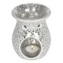 Large Silver Crackle Oil Burner And Wax Warmer, thumbnail 3 of 3