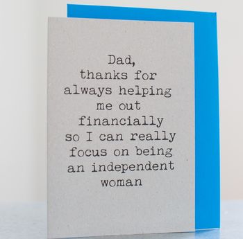 'Thanks Dad…' Card, 2 of 2