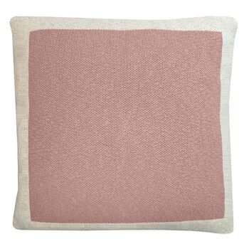 Solid Knitted Poster Cushion Pink, 3 of 4