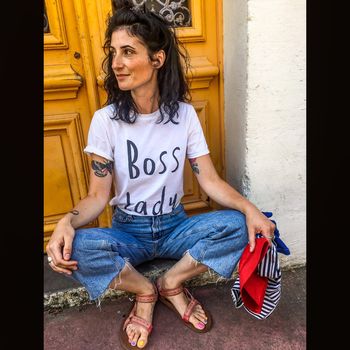 Boss Lady T Shirt In White Or Bright Pink, 3 of 9