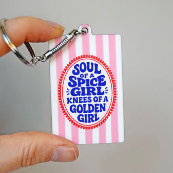 'Soul Of A Spice Girl' Keyring For Her, 2 of 3