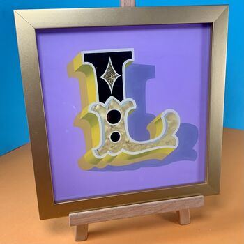 Gold Typography Wall Art 'Circus Letter L', 2 of 8