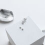 Sterling Silver Moon And Star Stud Earrings In A Box, thumbnail 4 of 9