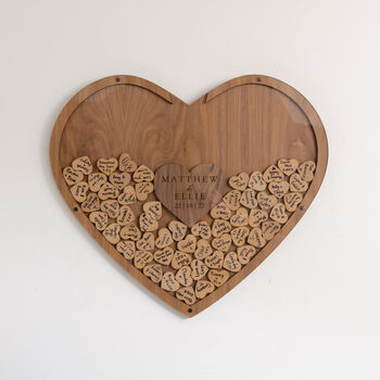 Personalised Alternative Wedding Heart Guest Book, 3 of 9
