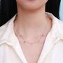 Sterling Silver Crescent Moon And Star Cz Charm Necklace, thumbnail 5 of 11
