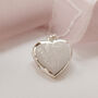 Heart Sterling Silver Two Birth Flowers Locket, thumbnail 2 of 11