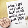 Personalised Romantic Quote Print, Valentine's Gift, thumbnail 3 of 4