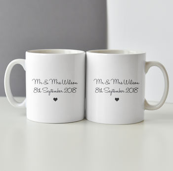 Just Married Personalised Mug Set, 2 of 4