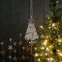 Glass Gold Garland Christmas Tree Hanging Decoration, thumbnail 1 of 2