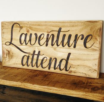 Wooden Vintage Hand Engraved Wall Mounted Signs, 8 of 10