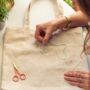 Stitch Your Travels Canvas Tote Bag Diy Kit, thumbnail 10 of 12