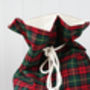 Luxury Personalised Tartan Christmas Santa Sacks, thumbnail 4 of 6
