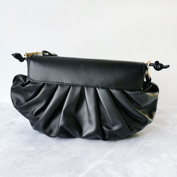 Candy Slouchy Leather Handbag Black, 3 of 7