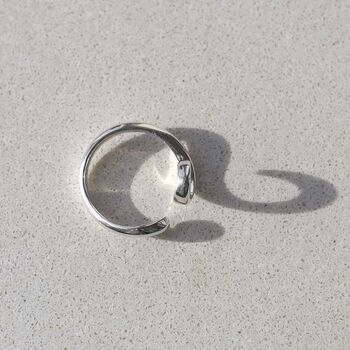 Sterling Silver Adjustable Spiral Ring, 5 of 9