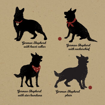 Personalised German Shepherd Print For One Or Two Dogs, 2 of 10