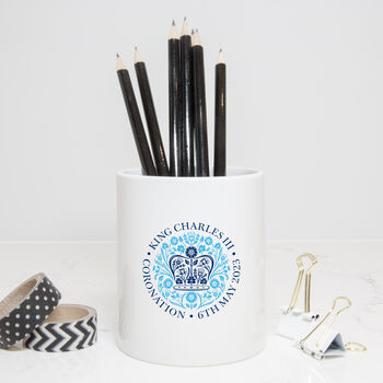 King's Coronation Pen Pot Desk Tidy, 4 of 5