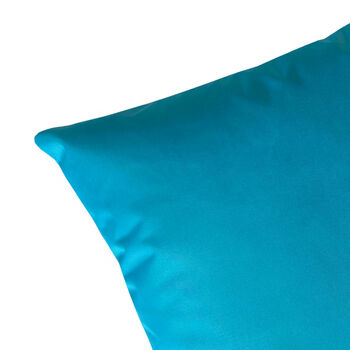 Aqua Blue Water Resistant Garden And Outdoor Cushion, 2 of 3