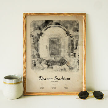 Personalised Vintage Stadium Framed Illustration, 2 of 5