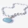 Larimar Amulet Silver Chain Necklace, thumbnail 4 of 5