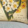 Daffodil Narcissus Decorative Cushion For Spring, thumbnail 2 of 5