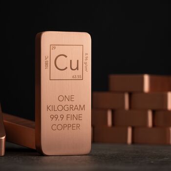 1kg Solid Copper Bullion Bar, 99.% Pure Fine Copper, 4 of 5