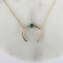 Turquoise Crescent 18ct Gold Vermeil Necklace, thumbnail 6 of 9