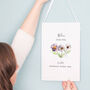 Birth Flower Personalised Water Colour Hanging Print, thumbnail 2 of 12