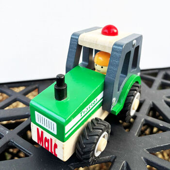 Personalised Wooden Tractor, 2 of 4